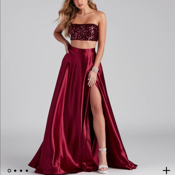 Celia Formal Sequin Two-Piece A-Line Dress - Picture 1 of 7
